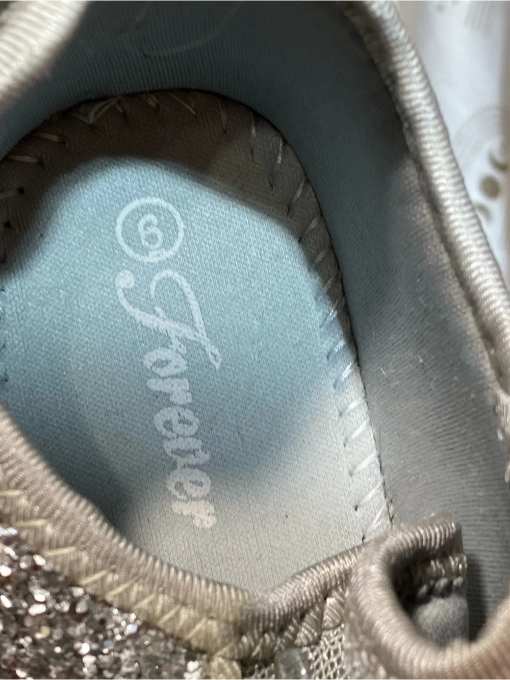 Forever 21 Silver Glitter Lace-Up Platform Sneakers